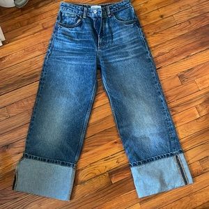 Zara Cuffed Hem Jeans
